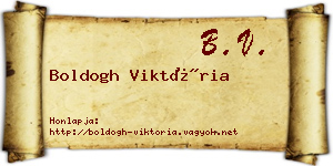 Boldogh Viktória névjegykártya